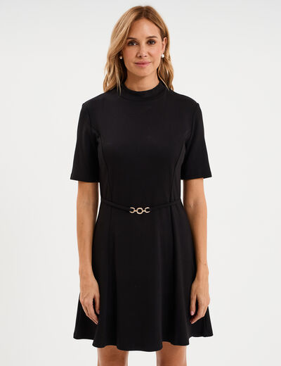 Robe à Manches Longues Pour Femme - Col Roulé - Décontractée