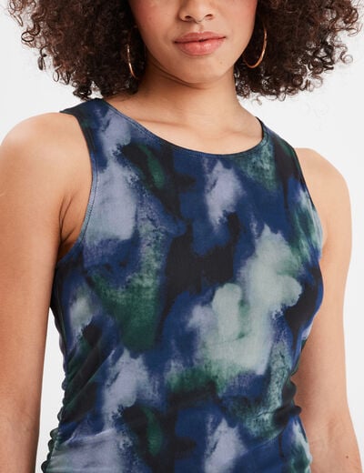 Robe courte sans manches Liberto violet femme