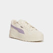 Tennis basses suédine en cuir Puma ivoire femme