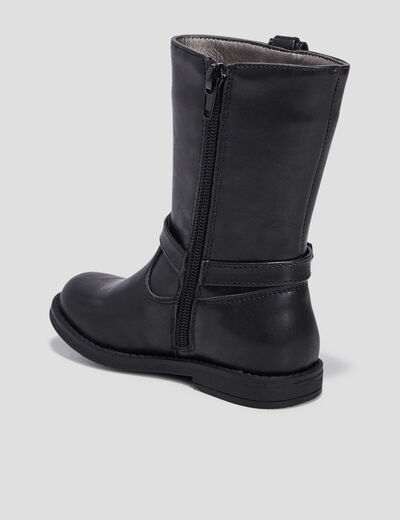 Bottes avec boucles noir fille