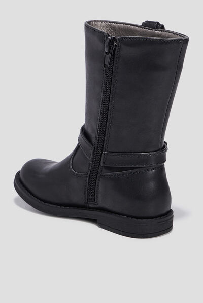 Bottes avec boucles noir fille