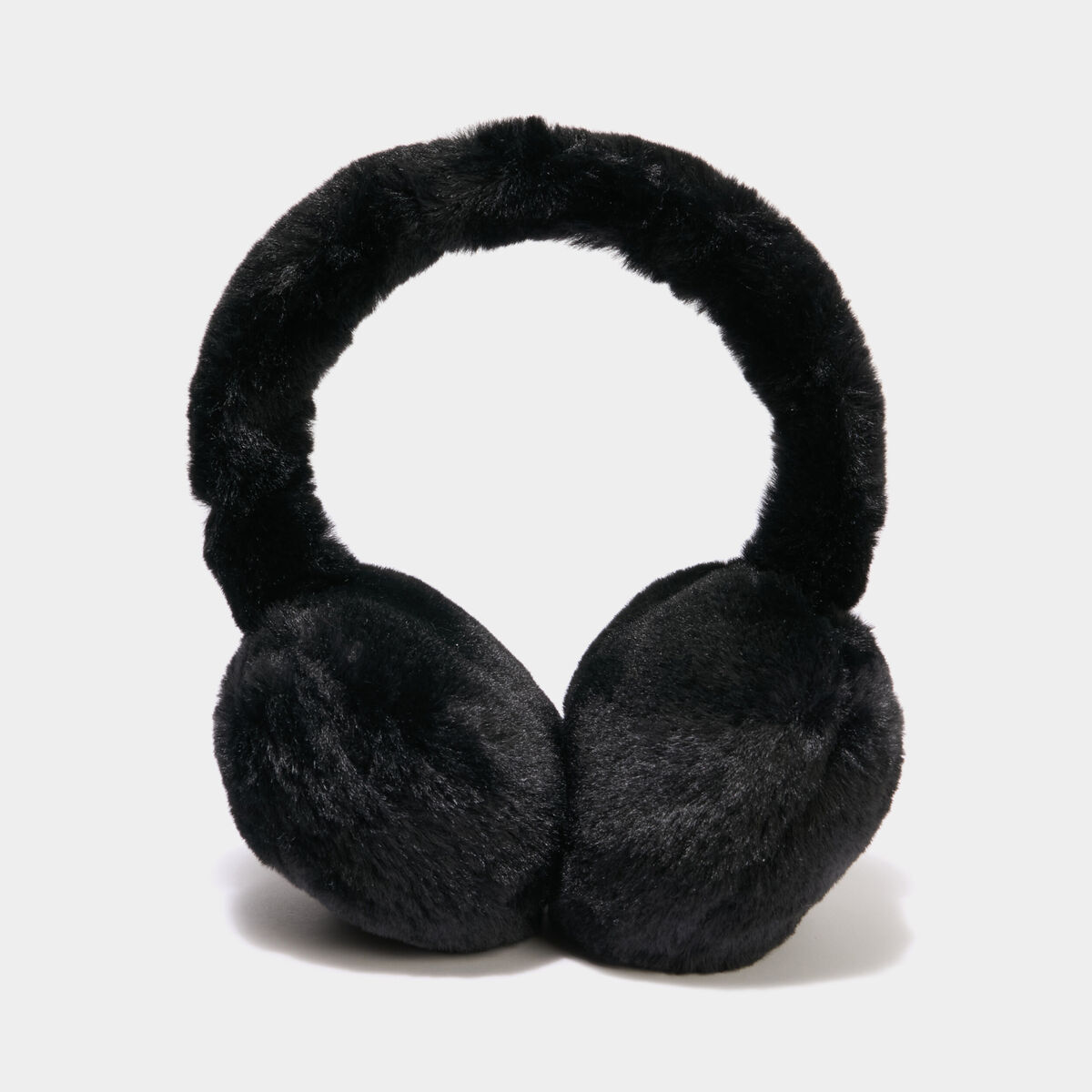 Cache-oreilles fausse fourrure noir femme