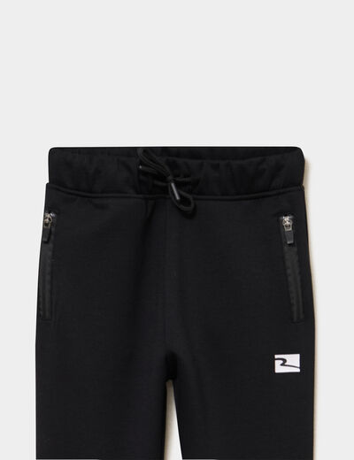 Pantalon de jogging ajust&eacute; noir gar&ccedil;on