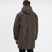 Parka d&eacute;perlante doubl&eacute;e &agrave; capuche vert kaki homme