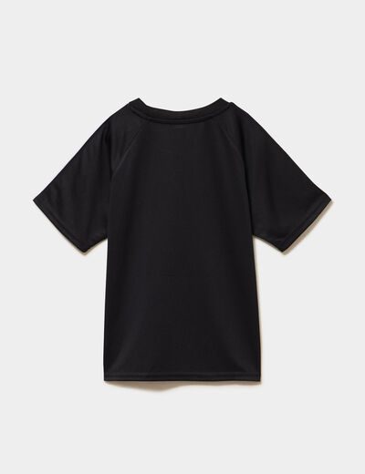 T-shirt sport relax manches courtes noir gar&ccedil;on
