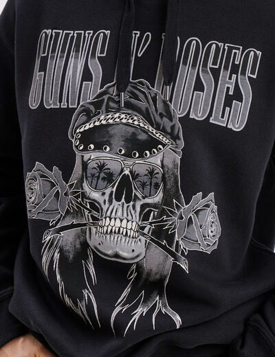Sweat hoodie à capuche Guns N' Roses noir homme