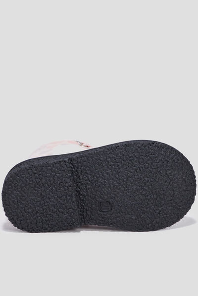 Bottines à lacets rose bébé fille