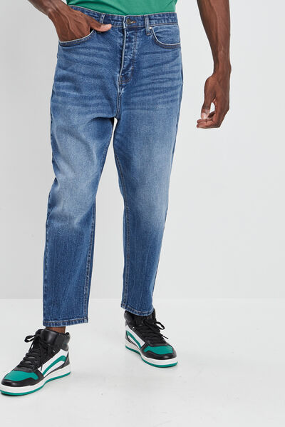 Jeans droit denim stone homme