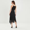 Robe longue patineuse noir femme