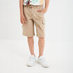 Bermuda cargo coton beige garçon