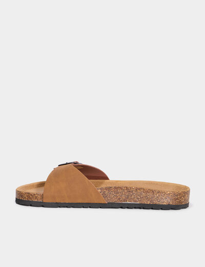 Mules avec boucles marron clair homme