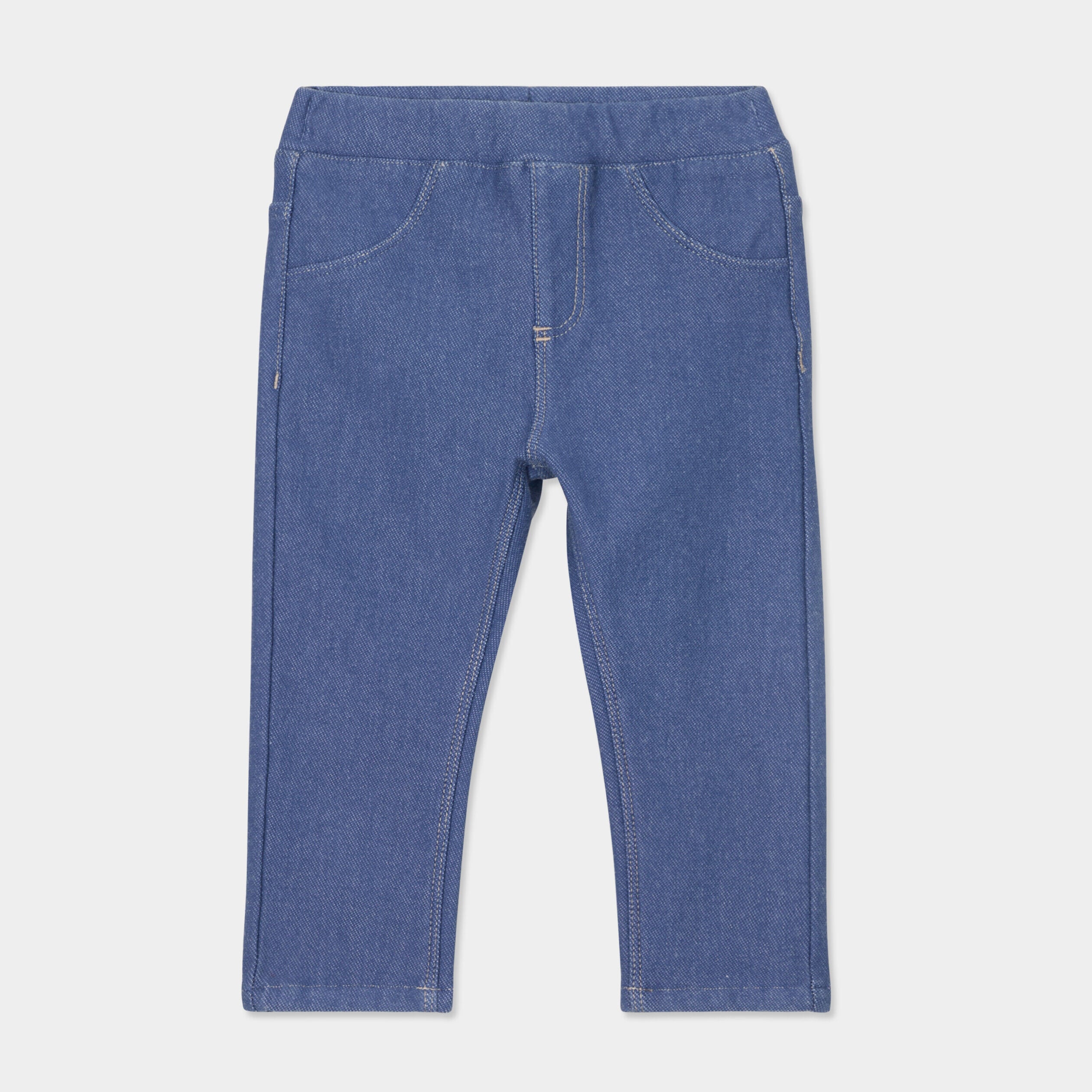 Tregging en jean taille élastiquée denim double stone bébé fille LH