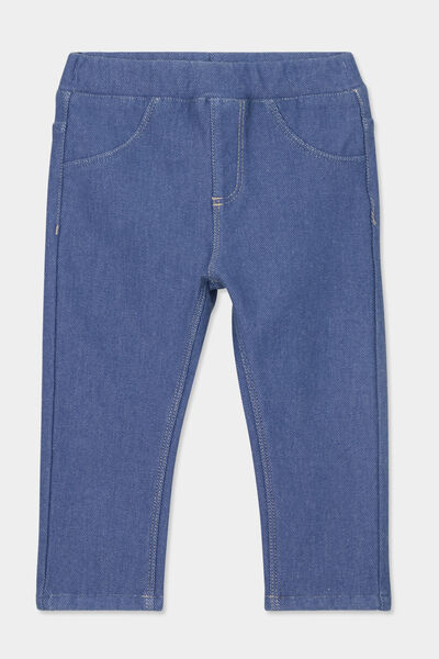 Tregging en jean taille &eacute;lastiqu&eacute;e denim double stone b&eacute;b&eacute; fille