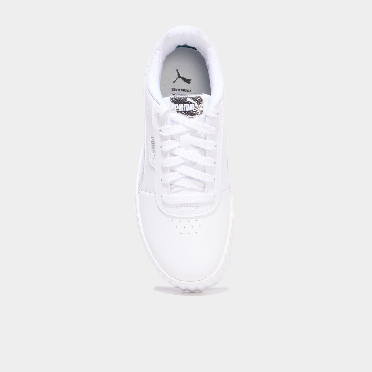 Tennis basses &agrave; lacets Carina 3.0 Puma gris argent femme