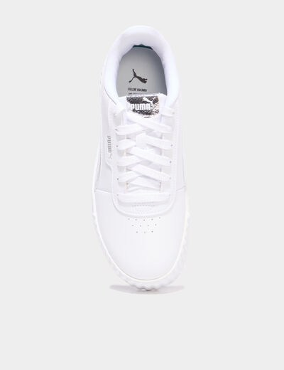 Tennis basses &agrave; lacets Carina 3.0 Puma gris argent femme