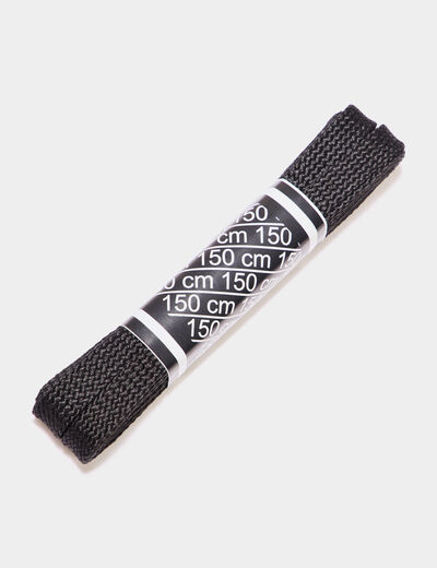 Lacet plat 150 cm Tawata noir mixte