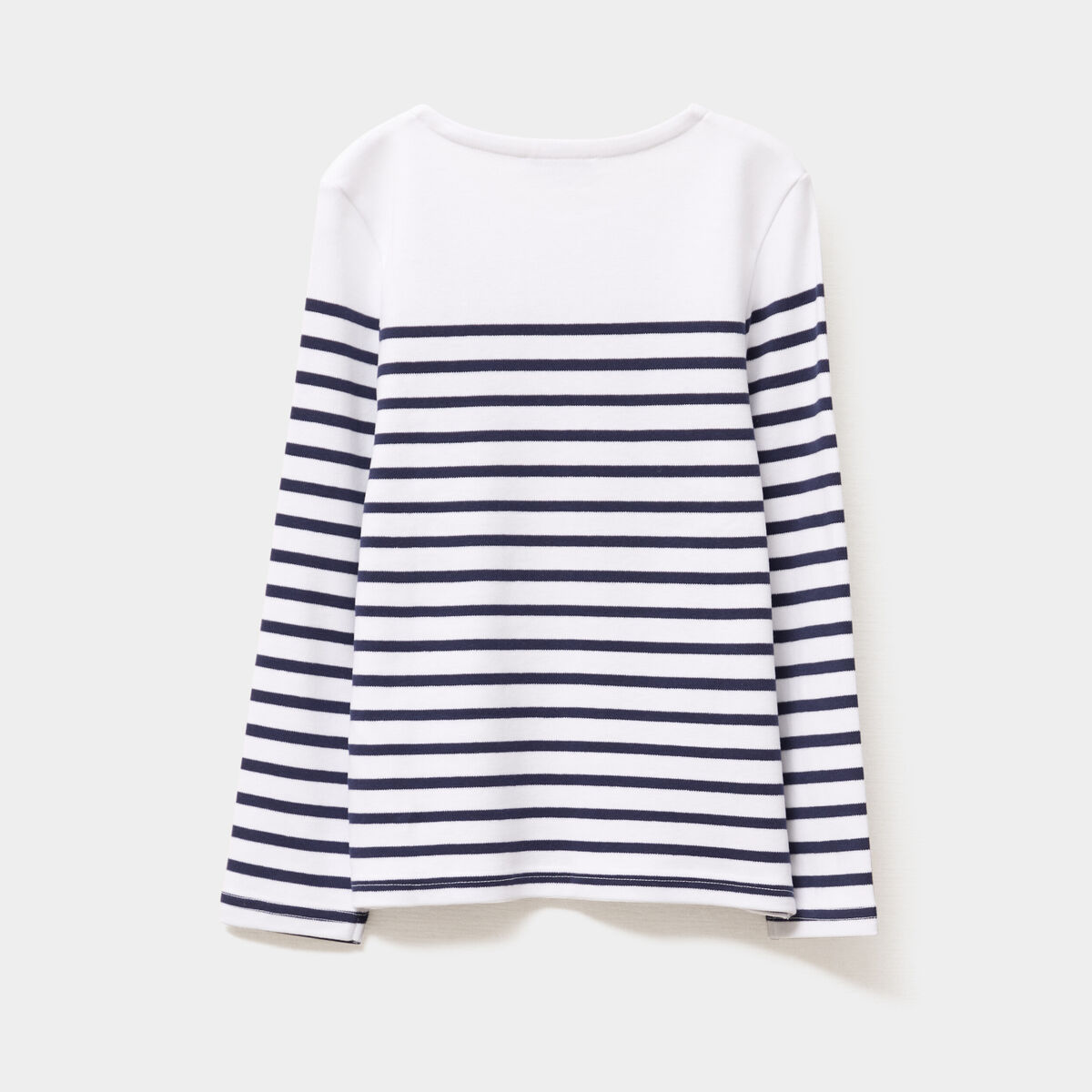 T-shirt marini&egrave;re manches longues coton ecru fille