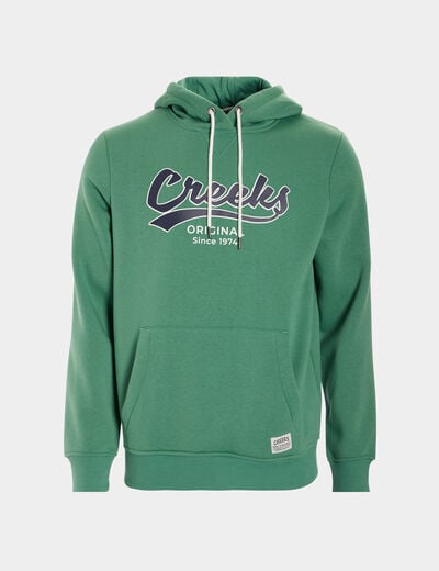 Sweat à capuche hoodie Creeks vert homme