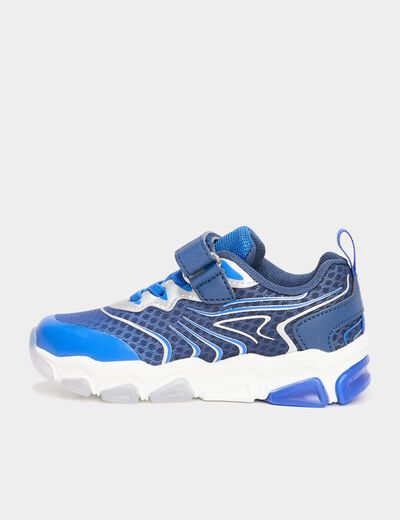Baskets running semelles lumineuses bleu garçon