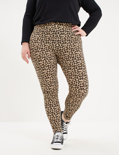 Legging en coton sable femme grande taille