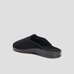 Chaussons mules velours noir homme