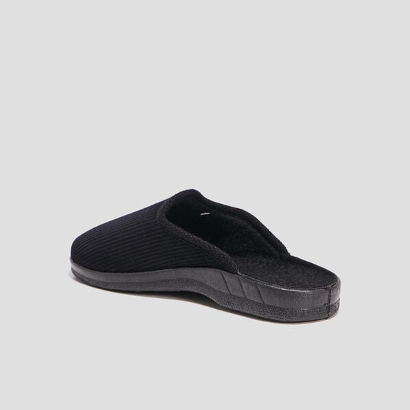 chaussons mules velours noir homme Chaussons mules velours noir homme