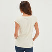 T-shirt oversize col en V Liberto ivoire femme