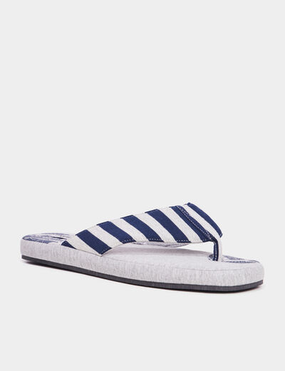 Chaussons tongs gris homme