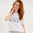 T-shirt manches courtes coton Friends blanc femme