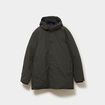Parka mi-longue &agrave; capuche vert kaki homme