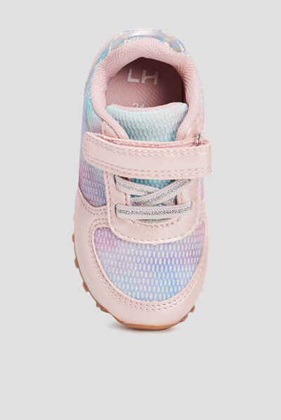 Baskets running à scratchs multicolore bébé fille
