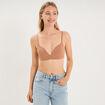 Soutien-gorge triangle bretelles fines vieux rose femme