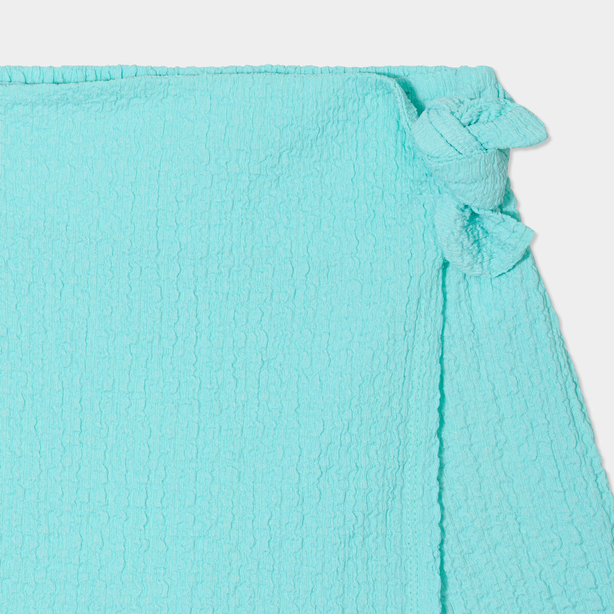 Jupe-short droite bleu turquoise fille