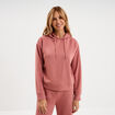 Sweat hoodie manches longues &agrave; capuche vieux rose femme
