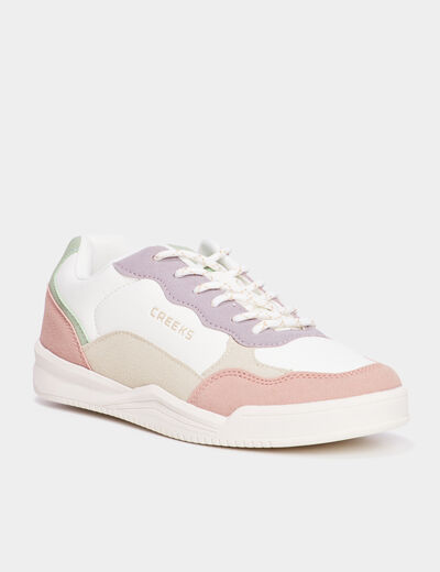 Tennis basses à lacets Creeks multicolore femme