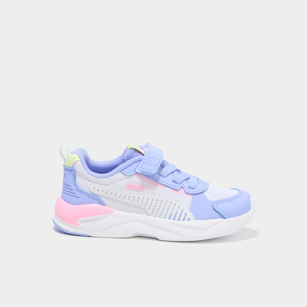Baskets running &agrave; scratchs Puma XRAY violet fluo fille