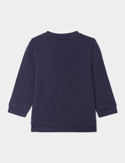 Sweat manches longues Bob l'éponge coton bleu marine bébé garçon