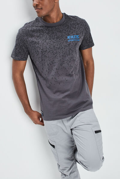 T-shirt manches courtes gris foncé homme