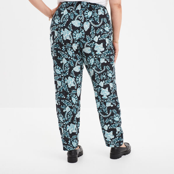 pantalon fluide taille elastiquee noir femmegt Pantalon fluide taille élastiquée noir femme grande taille