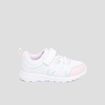 Baskets running à scratchs et paillettes blanc fille