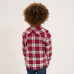 Chemise 1 poche manches longues coton rouge garçon