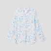 Chemise manches longues col mao multicolore femme