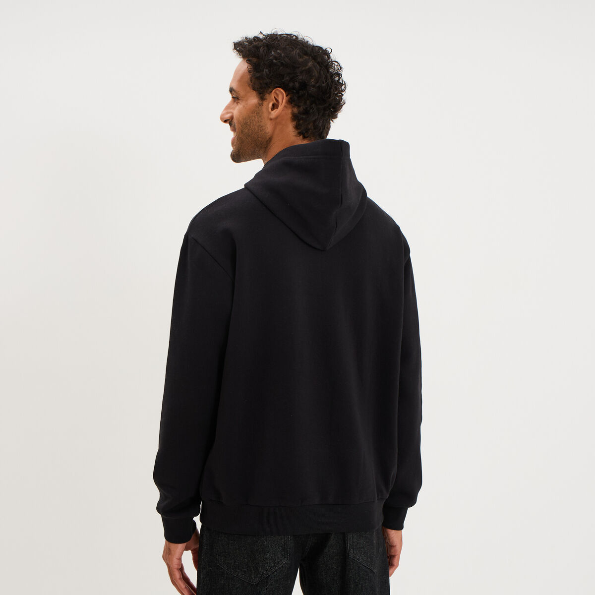 Sweat hoodie 1 poche &agrave; capuche Mustang noir homme