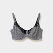 Soutien-gorge corbeille microfibre noir femme grande taille