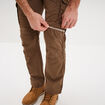 Pantalon cargo 2-en-1 modulable bermuda marron fonc&eacute; homme