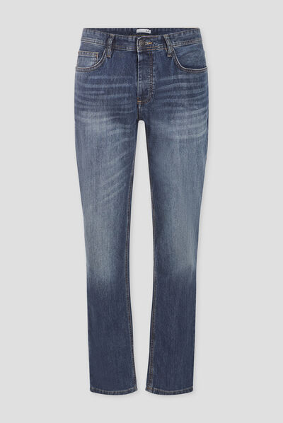 Jeans straight effet délavé denim double stone homme