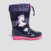 Bottes de pluie semelle crantée bleu marine fille