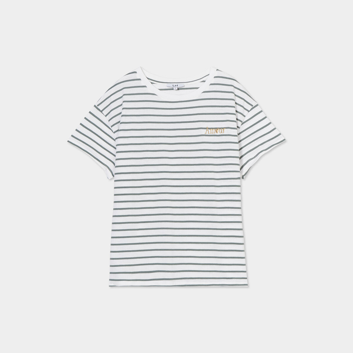 T-shirt manches courtes coton ecru femme