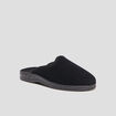 Chaussons mules velours noir homme