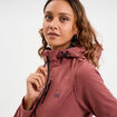 Blouson &agrave; capuche d&eacute;perlant fourr&eacute; vieux rose femme